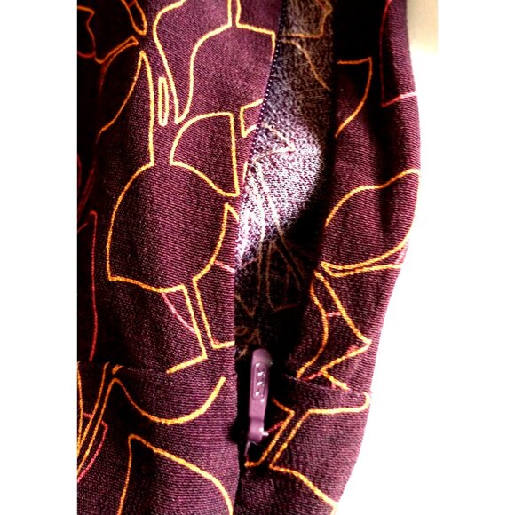 Eddie Bauer Maxi Dress Leaf Print V-Neck 3/4 Sleeves Button Bodice - XXL Tall - Picture 8 of 10